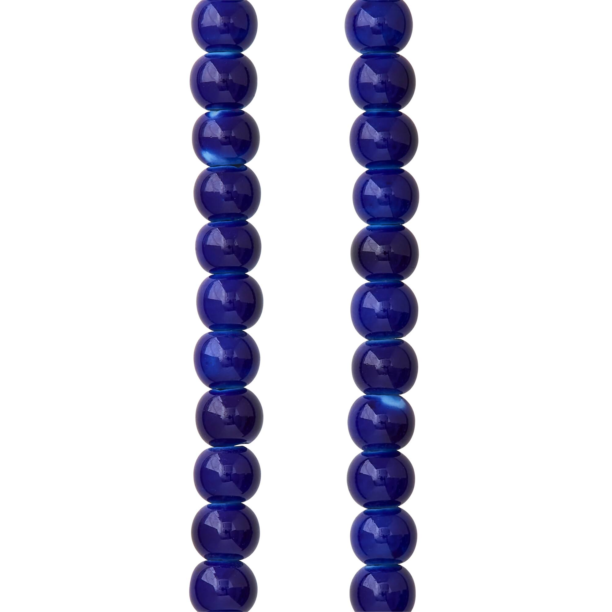 Sapphire Ceramic Round Beads, 6mm by Bead Landing™